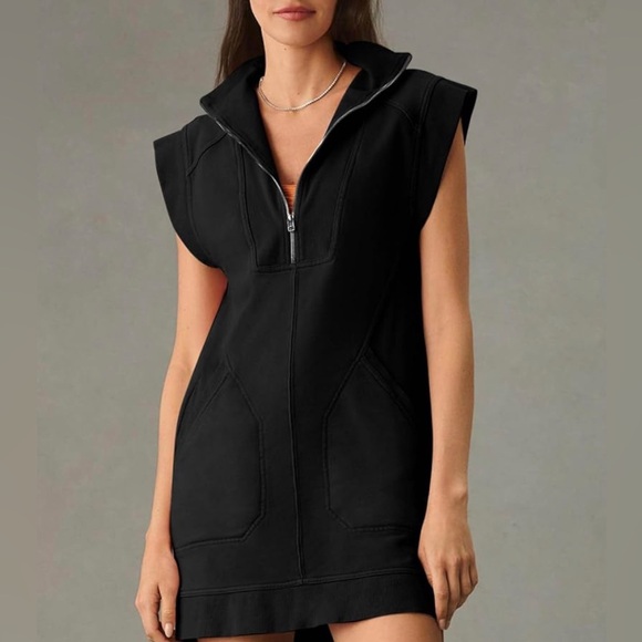 Retail $1200 Barbra Bui Wool and Silk Vest Dress - Picture 1 of 9